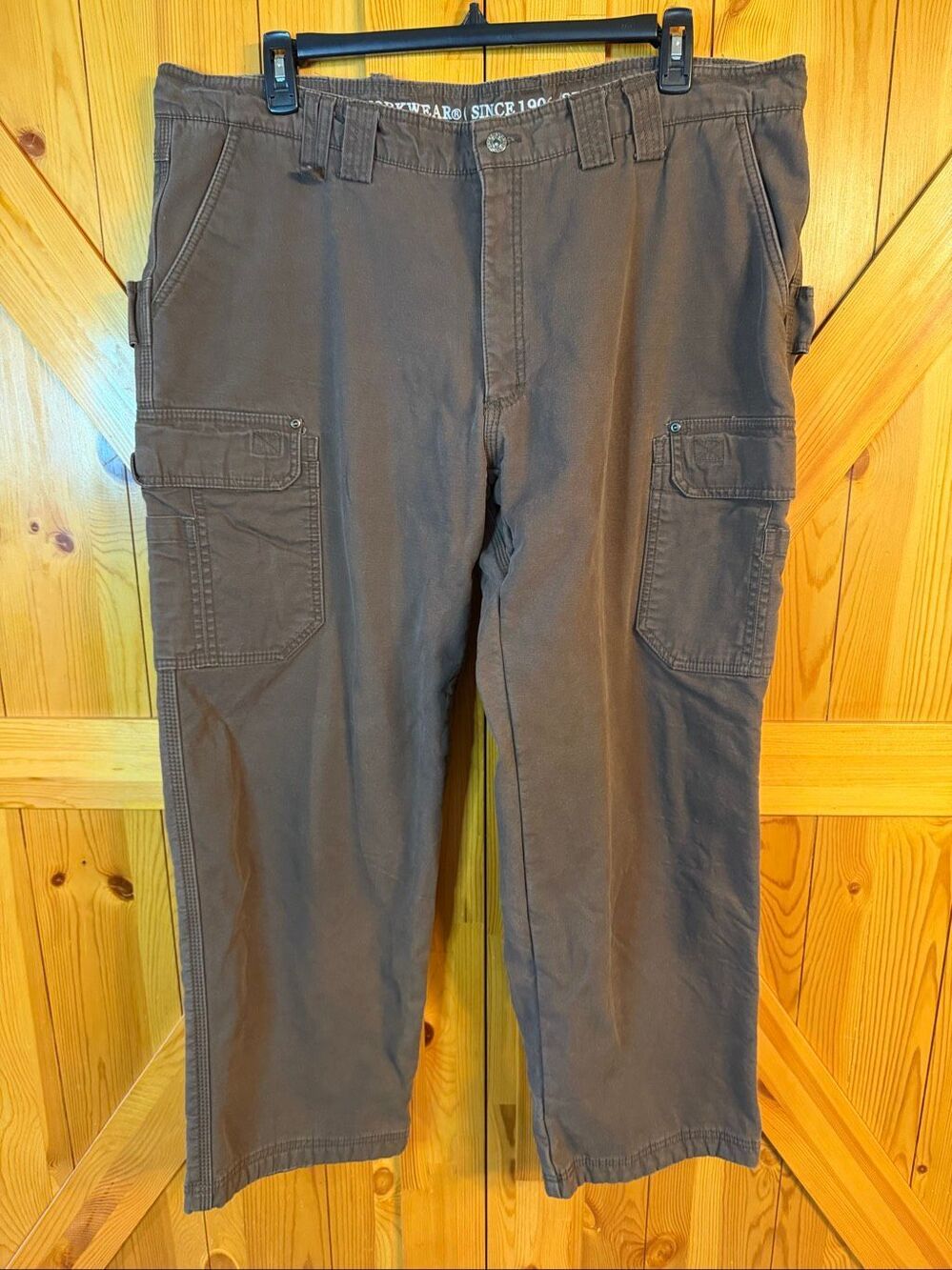 Smith’s Workwear Pants Mens 42x32 Brown Denim Lined Insulated (6674) Read